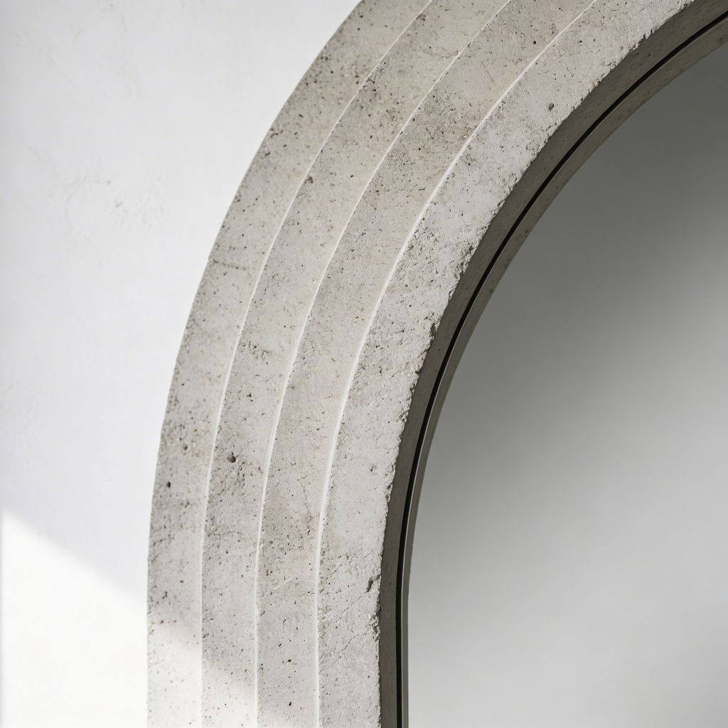 Brut Arch Floor Mirror – Concrete