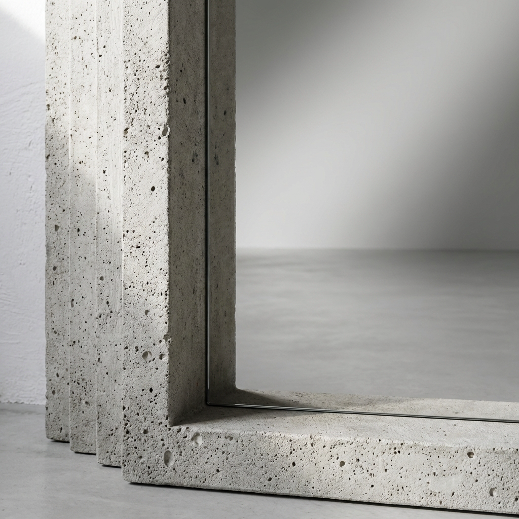 Brut Arch Floor Mirror – Concrete